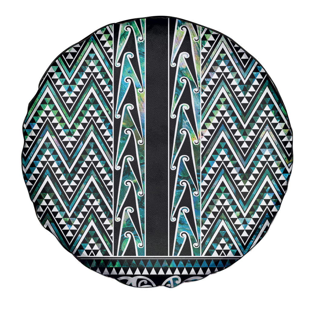 New Zealand Maori Niho Taniwha Spare Tire Cover Papua Shell - Mangopare Puhoro Pattern