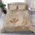 Hawaii Monk Seal and Map Bedding Set Polynesian Kanaka Maoli Beige Vibe