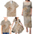 Hawaii Monk Seal and Map Family Matching Puletasi and Hawaiian Shirt Polynesian Kanaka Maoli Beige Vibe