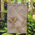 Hawaii Monk Seal and Map Garden Flag Polynesian Kanaka Maoli Beige Vibe