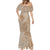 Hawaii Monk Seal and Map Mermaid Dress Polynesian Kanaka Maoli Beige Vibe