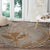 Hawaii Monk Seal and Map Round Carpet Polynesian Kanaka Maoli Beige Vibe