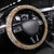 Hawaii Monk Seal and Map Steering Wheel Cover Polynesian Kanaka Maoli Beige Vibe