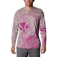 Hawaii Monk Seal and Map Button Sweatshirt Polynesian Kanaka Maoli Pink Vibe