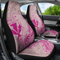 Hawaii Monk Seal and Map Car Seat Cover Polynesian Kanaka Maoli Pink Vibe