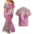 Hawaii Monk Seal and Map Couples Matching Mermaid Dress and Hawaiian Shirt Polynesian Kanaka Maoli Pink Vibe