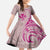 Hawaii Monk Seal and Map Family Matching Long Sleeve Bodycon Dress and Hawaiian Shirt Polynesian Kanaka Maoli Pink Vibe