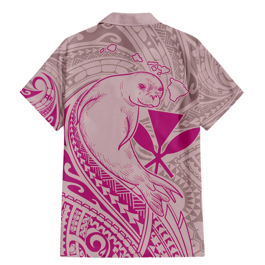 Hawaii Monk Seal and Map Family Matching Mermaid Dress and Hawaiian Shirt Polynesian Kanaka Maoli Pink Vibe