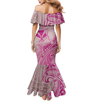 Hawaii Monk Seal and Map Family Matching Mermaid Dress and Hawaiian Shirt Polynesian Kanaka Maoli Pink Vibe