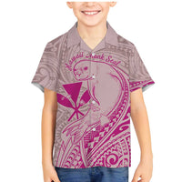 Hawaii Monk Seal and Map Family Matching Mermaid Dress and Hawaiian Shirt Polynesian Kanaka Maoli Pink Vibe
