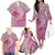 Hawaii Monk Seal and Map Family Matching Off The Shoulder Long Sleeve Dress and Hawaiian Shirt Polynesian Kanaka Maoli Pink Vibe