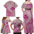 Hawaii Monk Seal and Map Family Matching Off Shoulder Maxi Dress and Hawaiian Shirt Polynesian Kanaka Maoli Pink Vibe