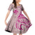 Hawaii Monk Seal and Map Family Matching Off Shoulder Short Dress and Hawaiian Shirt Polynesian Kanaka Maoli Pink Vibe