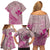 Hawaii Monk Seal and Map Family Matching Off Shoulder Short Dress and Hawaiian Shirt Polynesian Kanaka Maoli Pink Vibe