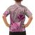 Hawaii Monk Seal and Map Family Matching Puletasi and Hawaiian Shirt Polynesian Kanaka Maoli Pink Vibe