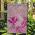 Hawaii Monk Seal and Map Garden Flag Polynesian Kanaka Maoli Pink Vibe