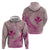 Hawaii Monk Seal and Map Hoodie Polynesian Kanaka Maoli Pink Vibe