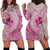 Hawaii Monk Seal and Map Hoodie Dress Polynesian Kanaka Maoli Pink Vibe