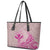 Hawaii Monk Seal and Map Leather Tote Bag Polynesian Kanaka Maoli Pink Vibe