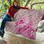 Hawaii Monk Seal and Map Quilt Polynesian Kanaka Maoli Pink Vibe