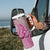 Hawaii Monk Seal and Map Tumbler With Handle Polynesian Kanaka Maoli Pink Vibe