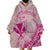 Hawaii Monk Seal and Map Wearable Blanket Hoodie Polynesian Kanaka Maoli Pink Vibe