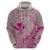 Hawaii Monk Seal and Map Zip Hoodie Polynesian Kanaka Maoli Pink Vibe