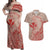 Hawaii Monk Seal and Map Couples Matching Off Shoulder Maxi Dress and Hawaiian Shirt Polynesian Kanaka Maoli Red Vibe