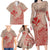 Hawaii Monk Seal and Map Family Matching Long Sleeve Bodycon Dress and Hawaiian Shirt Polynesian Kanaka Maoli Red Vibe