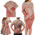 Hawaii Monk Seal and Map Family Matching Long Sleeve Bodycon Dress and Hawaiian Shirt Polynesian Kanaka Maoli Red Vibe