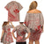 Hawaii Monk Seal and Map Family Matching Off Shoulder Short Dress and Hawaiian Shirt Polynesian Kanaka Maoli Red Vibe