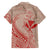 Hawaii Monk Seal and Map Family Matching Off Shoulder Short Dress and Hawaiian Shirt Polynesian Kanaka Maoli Red Vibe