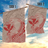 Hawaii Monk Seal and Map Garden Flag Polynesian Kanaka Maoli Red Vibe