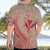 Hawaii Monk Seal and Map Hawaiian Shirt Polynesian Kanaka Maoli Red Vibe