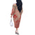 Hawaii Monk Seal and Map Off The Shoulder Long Sleeve Dress Polynesian Kanaka Maoli Red Vibe