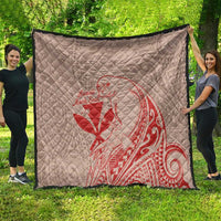 Hawaii Monk Seal and Map Quilt Polynesian Kanaka Maoli Red Vibe