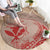 Hawaii Monk Seal and Map Round Carpet Polynesian Kanaka Maoli Red Vibe