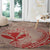 Hawaii Monk Seal and Map Round Carpet Polynesian Kanaka Maoli Red Vibe