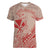 Hawaii Monk Seal and Map Women V-Neck T-Shirt Polynesian Kanaka Maoli Red Vibe