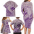 Hawaii Monk Seal and Map Family Matching Long Sleeve Bodycon Dress and Hawaiian Shirt Polynesian Kanaka Maoli Violet Vibe