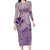 Hawaii Monk Seal and Map Family Matching Long Sleeve Bodycon Dress and Hawaiian Shirt Polynesian Kanaka Maoli Violet Vibe