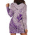 Hawaii Monk Seal and Map Hoodie Dress Polynesian Kanaka Maoli Violet Vibe