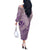 Hawaii Monk Seal and Map Off The Shoulder Long Sleeve Dress Polynesian Kanaka Maoli Violet Vibe