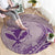 Hawaii Monk Seal and Map Round Carpet Polynesian Kanaka Maoli Violet Vibe