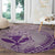 Hawaii Monk Seal and Map Round Carpet Polynesian Kanaka Maoli Violet Vibe