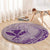 Hawaii Monk Seal and Map Round Carpet Polynesian Kanaka Maoli Violet Vibe