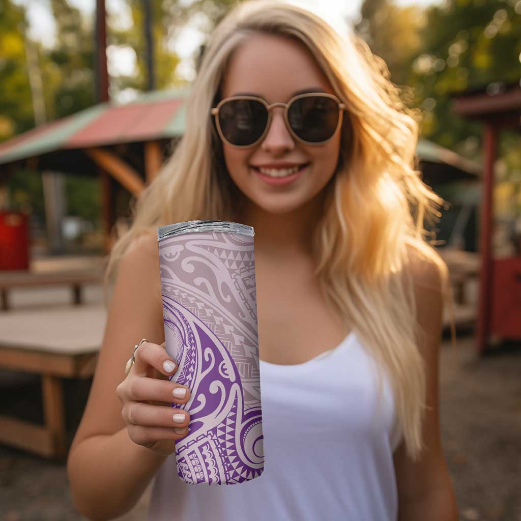Hawaii Monk Seal and Map Skinny Tumbler Polynesian Kanaka Maoli Violet Vibe