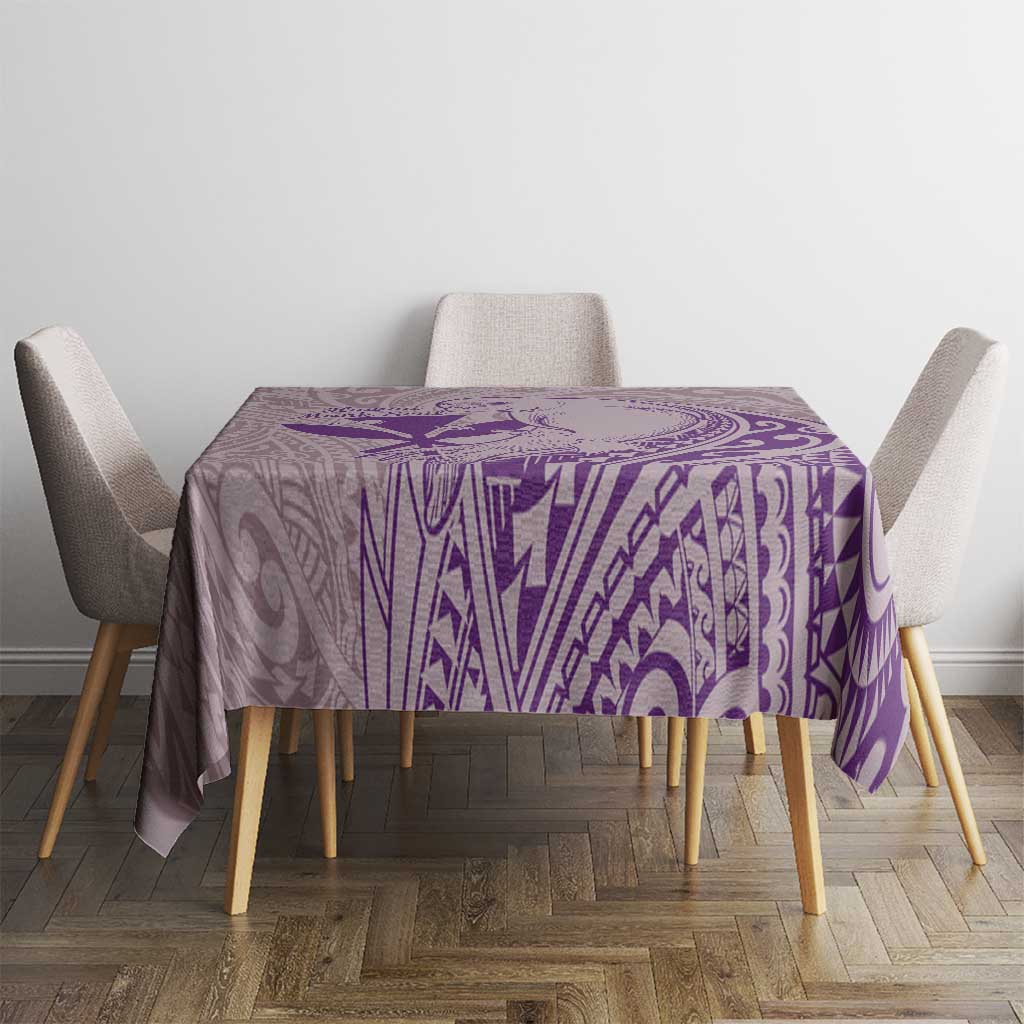 Hawaii Monk Seal and Map Tablecloth Polynesian Kanaka Maoli Violet Vibe