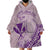 Hawaii Monk Seal and Map Wearable Blanket Hoodie Polynesian Kanaka Maoli Violet Vibe