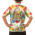 Kawaii Turtle Family Matching Long Sleeve Bodycon Dress and Hawaiian Shirt Aloha Hibiscus Flowers